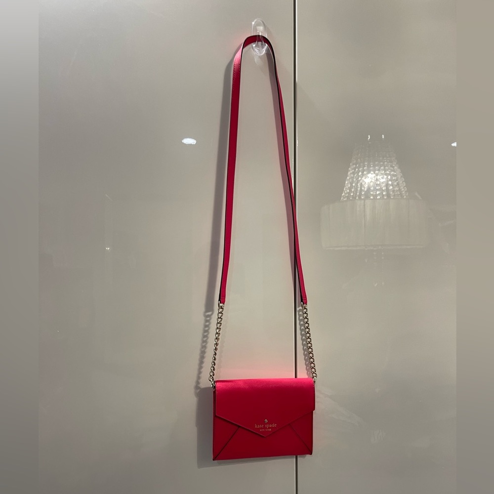 Pink cross body Kate spade purse